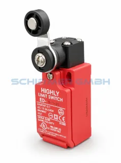 Wyłącznik krańcowy ED-1-1-20 z dźwignią R 26 mm i rolką z tworzywa sztucznego Ø 17,5 mm, 5A