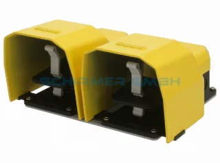 Pizzato Fußschalter PX 10110 modular doppelt mit Schutzhaube und Sicherheitshebel